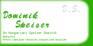 dominik speiser business card